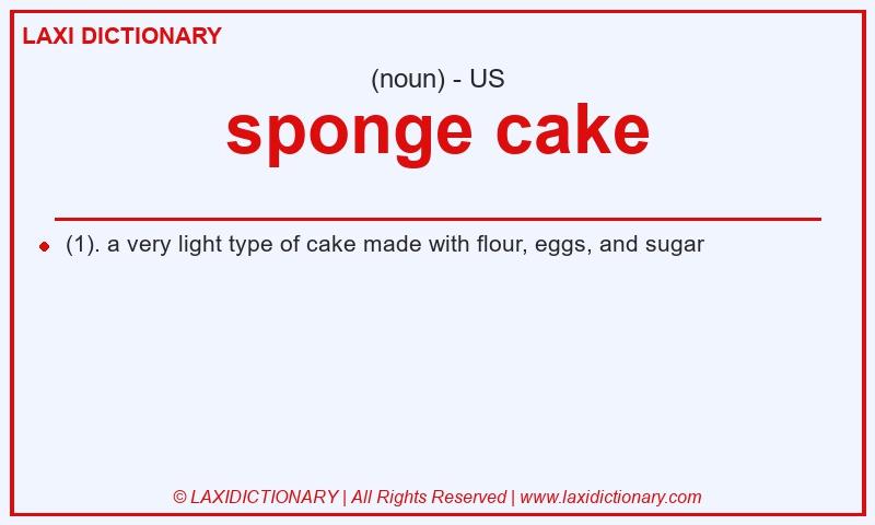 Definition sponge cake in American English