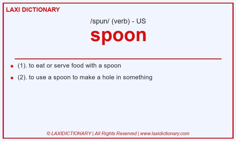 Definition spoon in American English