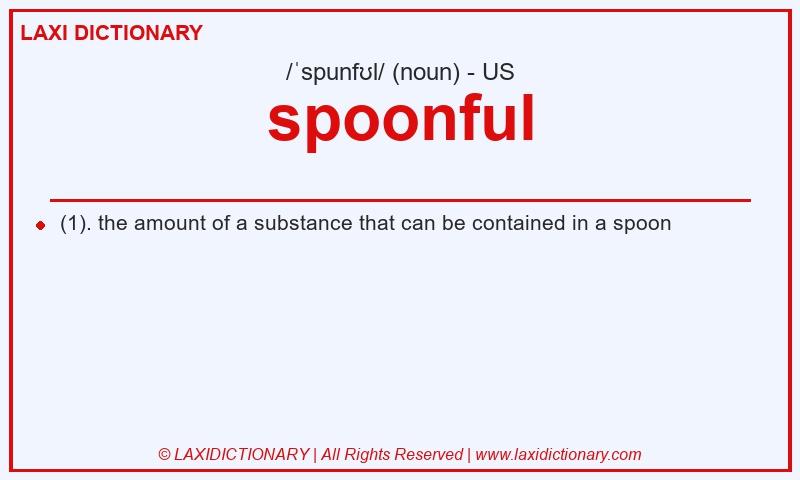Definition spoonful in American English