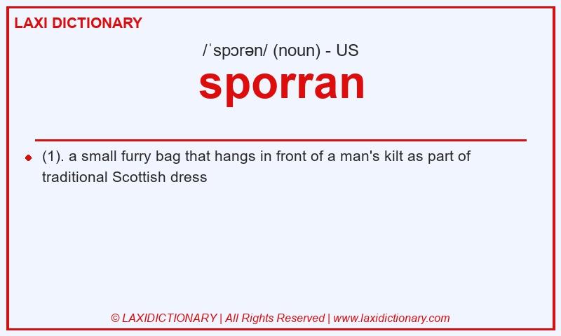 Definition sporran in American English