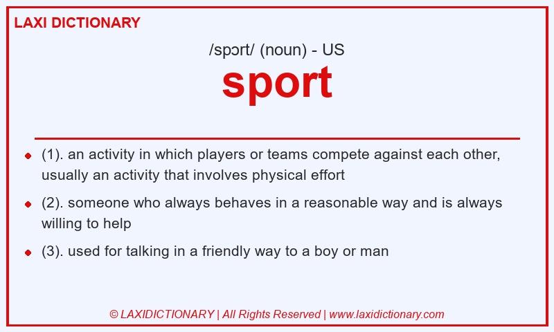 Definition sport in American English
