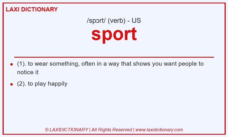 Definition sport in American English