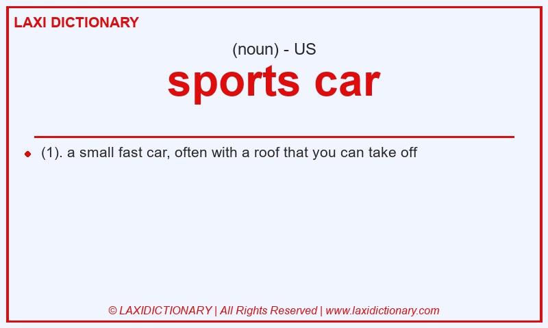 Definition sports car in American English