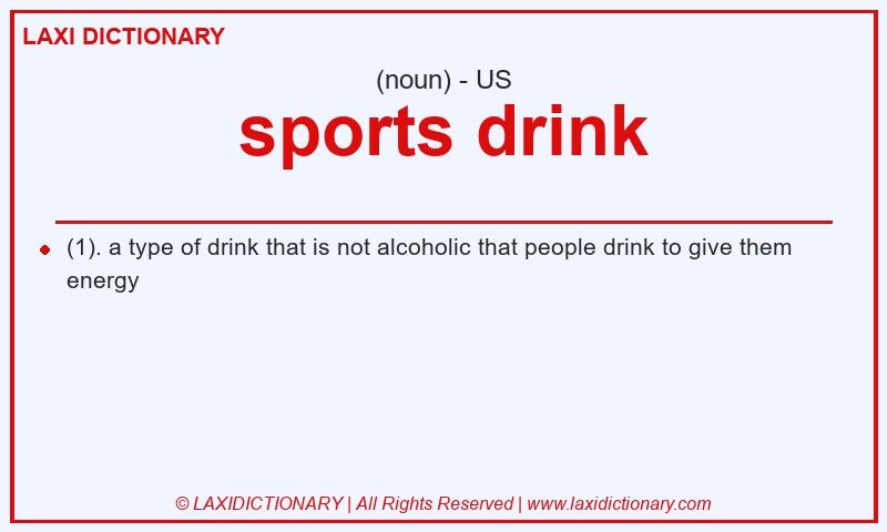 Definition sports drink in American English