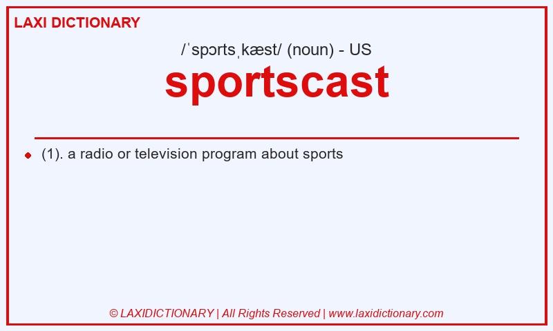 Definition sportscast in American English