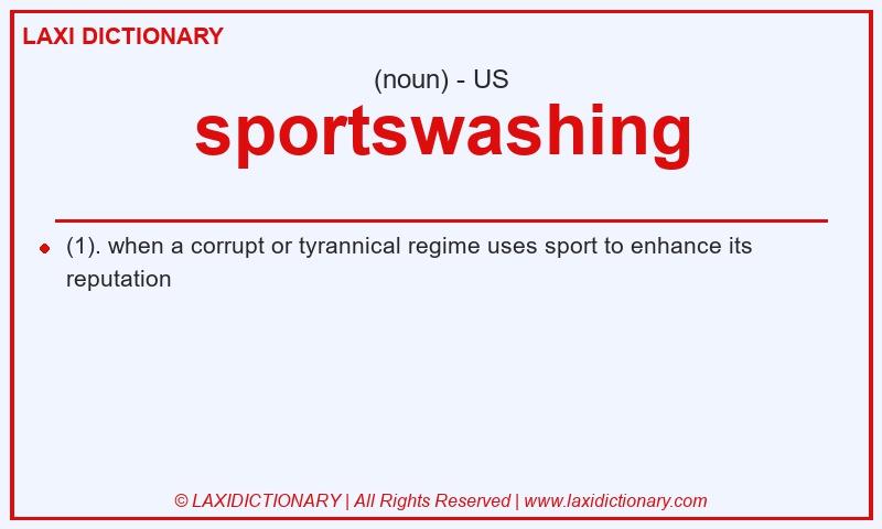 Definition sportswashing in American English