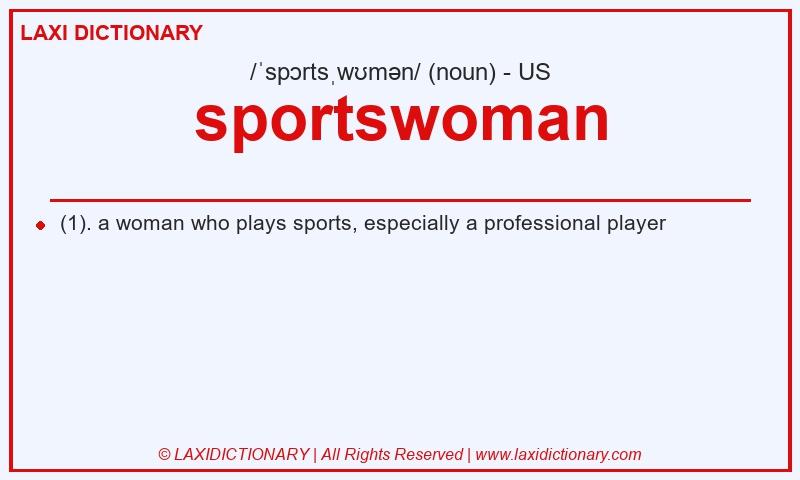 Definition sportswoman in American English