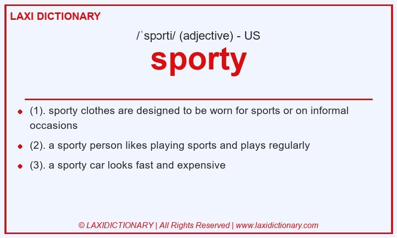 Definition sporty in American English