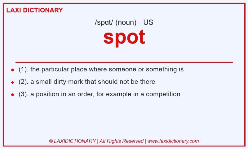 Definition spot in American English
