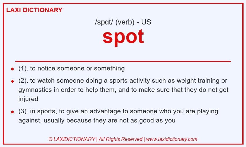 Definition spot in American English
