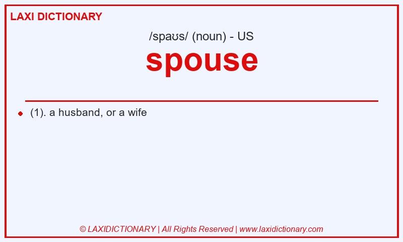 Definition spouse in American English