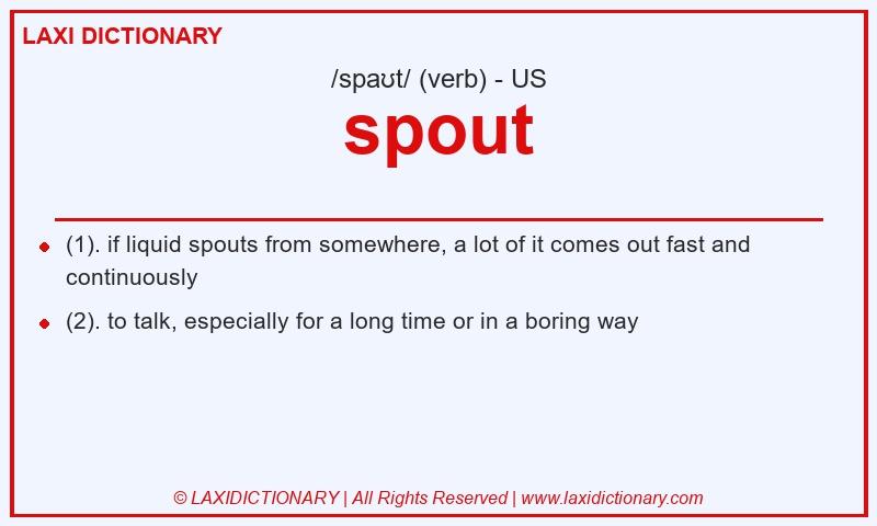Definition spout in American English