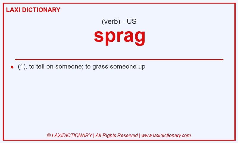Definition sprag in American English
