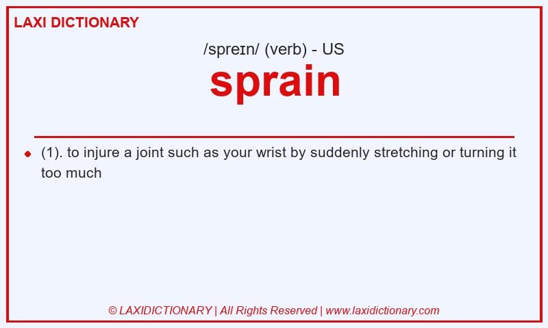 Definition sprain in American English