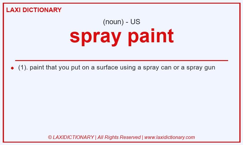 Definition spray paint in American English