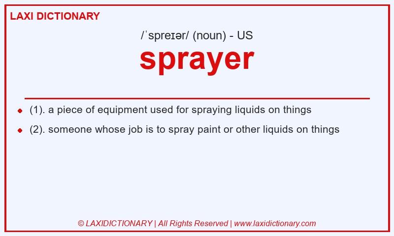 Definition sprayer in American English