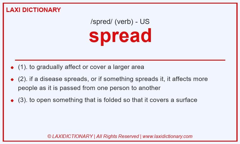 Definition spread in American English