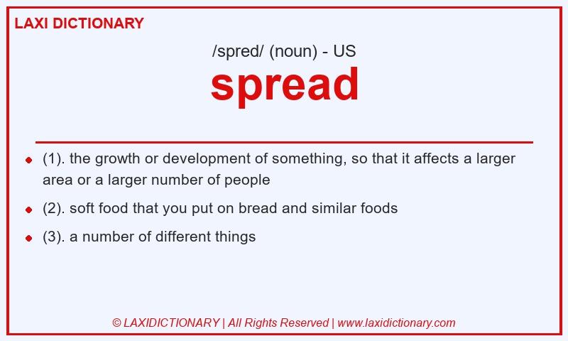 Definition spread in American English