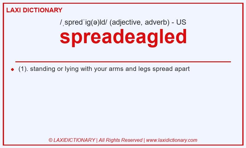 Definition spreadeagled in American English