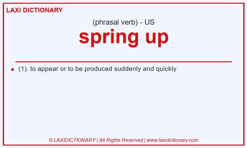Definition spring up in American English