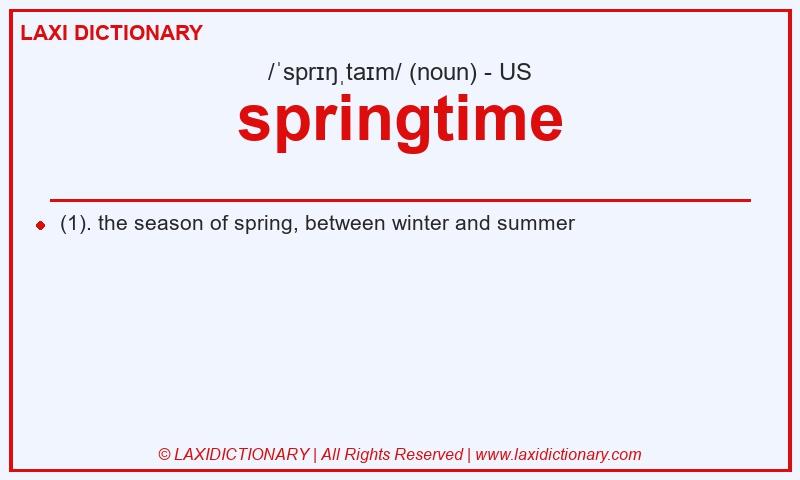 Definition springtime in American English