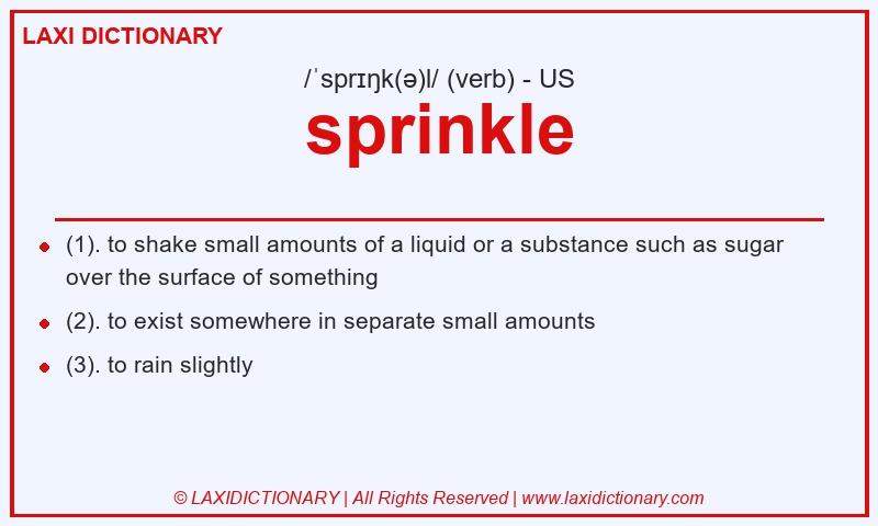 Definition sprinkle in American English