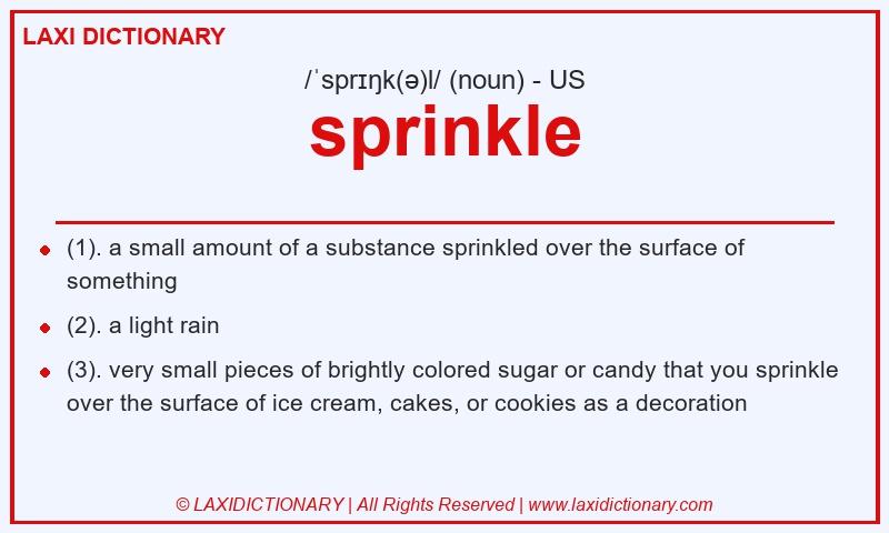 Definition sprinkle in American English