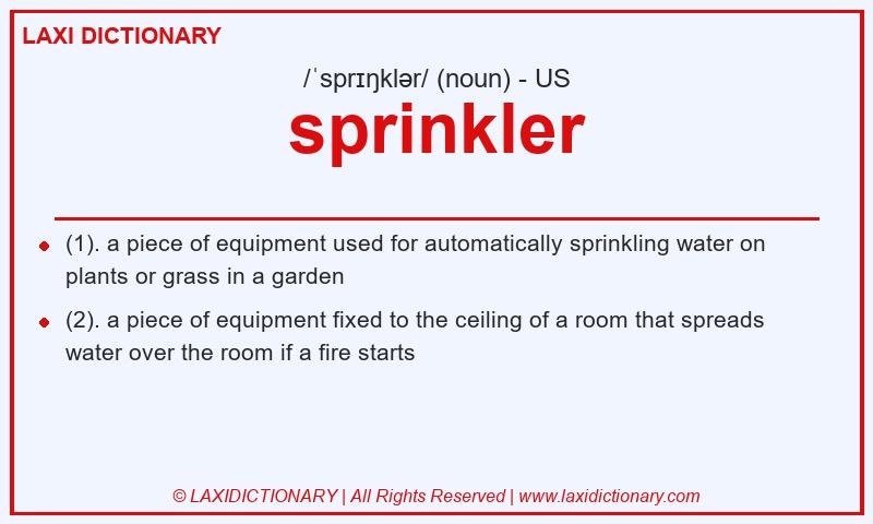 Definition sprinkler in American English