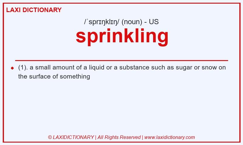 Definition sprinkling in American English