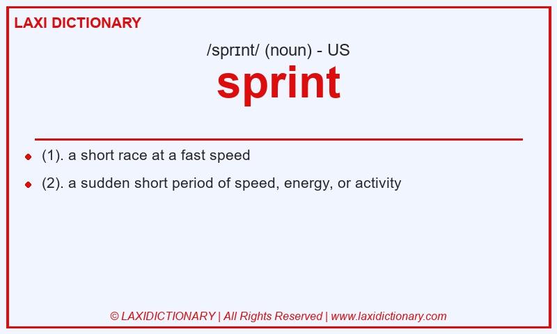 Definition sprint in American English