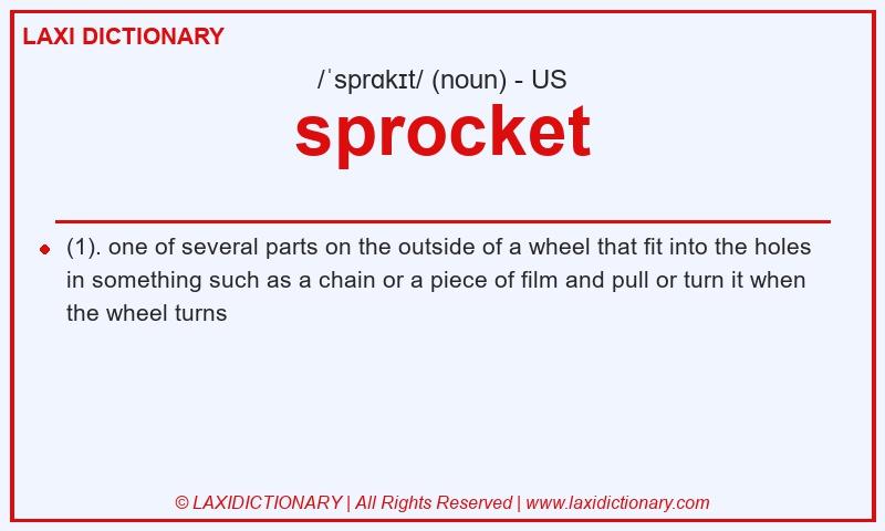 Definition sprocket in American English