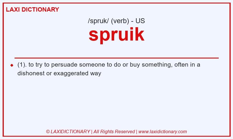 Definition spruik in American English