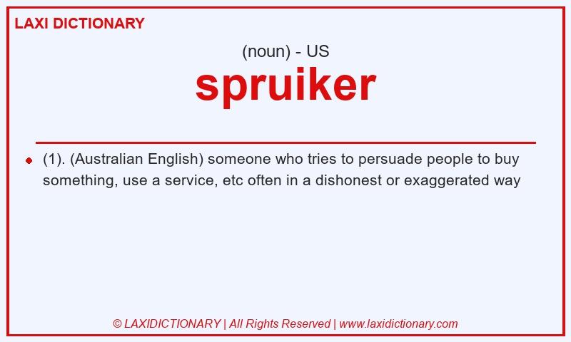 Definition spruiker in American English