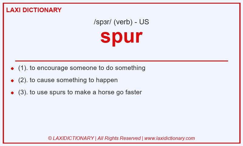 Definition spur in American English