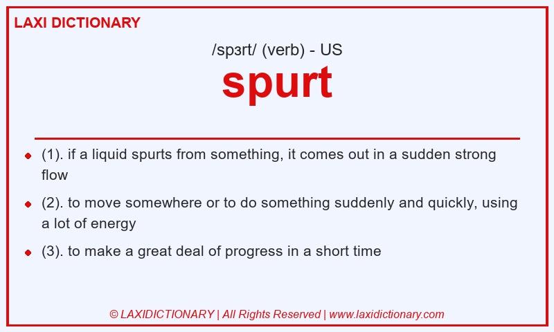 Definition spurt in American English