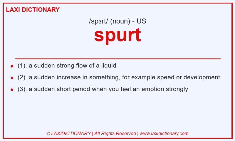 Definition spurt in American English