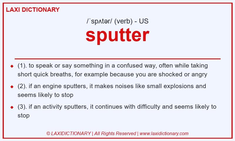 Definition sputter in American English