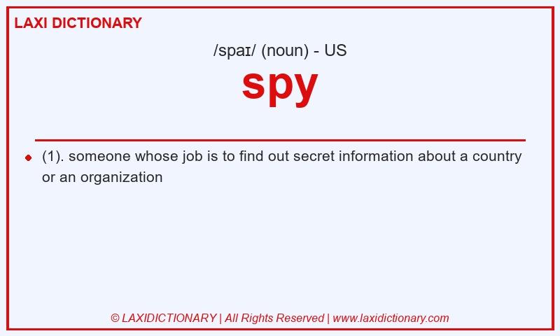 Definition spy in American English