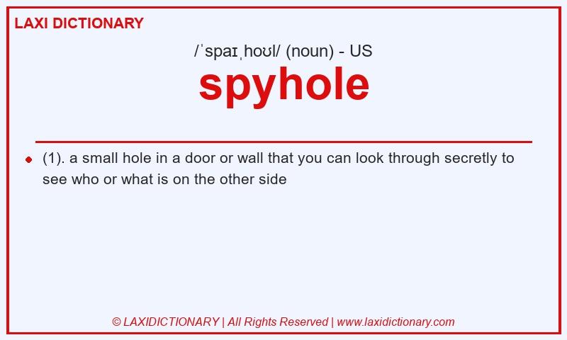 Definition spyhole in American English