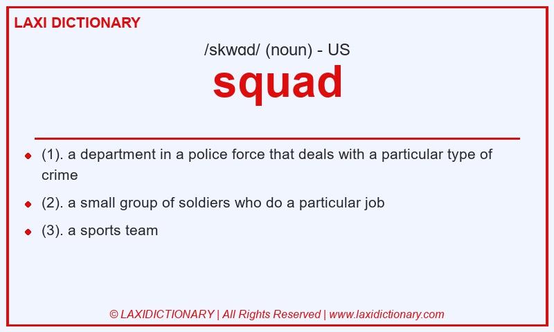 Definition squad in American English