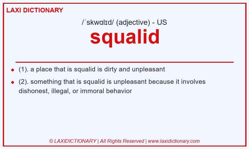 Definition squalid in American English