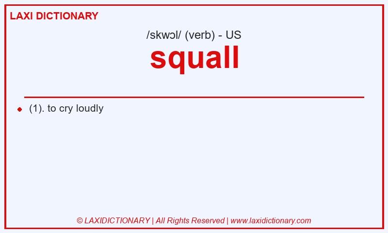 Definition squall in American English