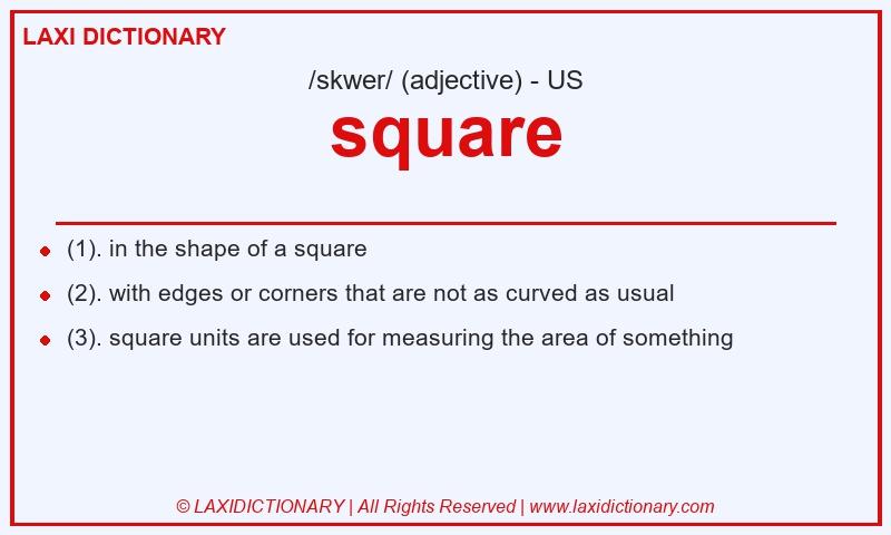 Definition square in American English