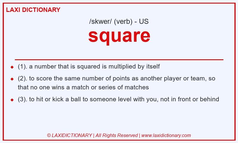 Definition square in American English