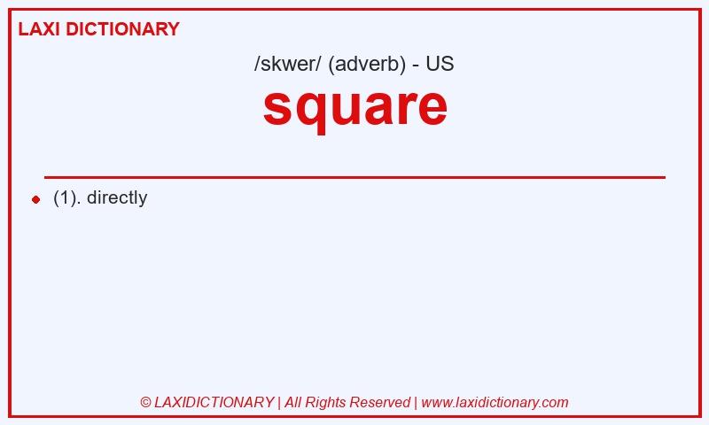 Definition square in American English