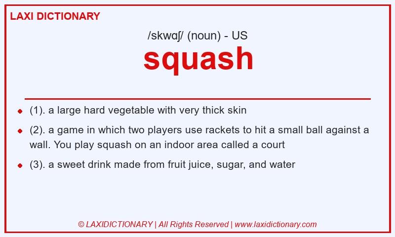 Definition squash in American English
