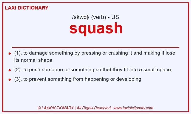 Definition squash in American English