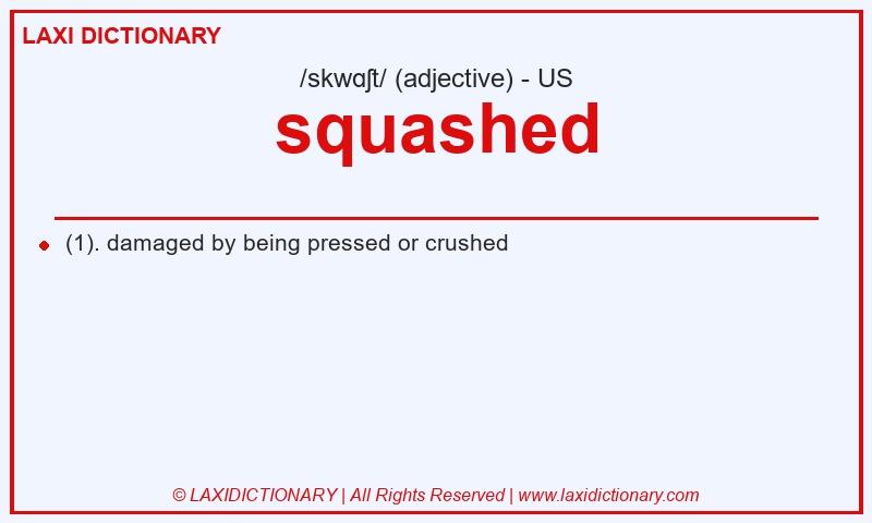 Definition squashed in American English