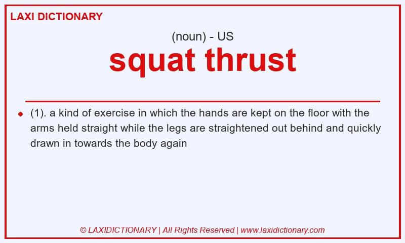 Definition squat thrust in American English