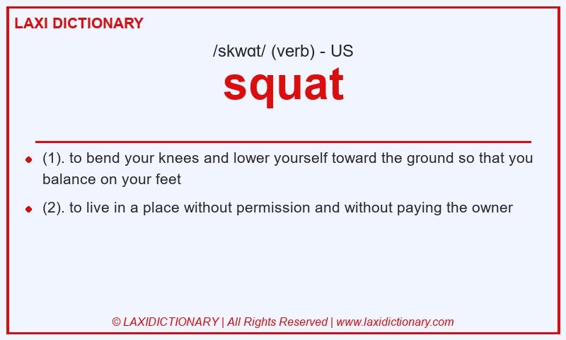 Definition squat in American English